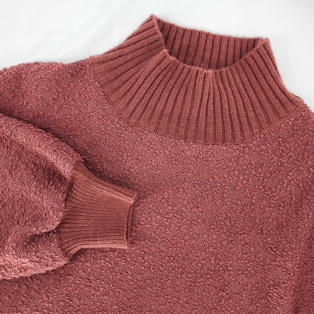 Debut Womens Earthy Indie Granola Sweater Size XS Terracotta Fall Minimalist